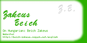 zakeus beich business card